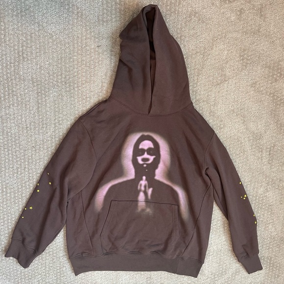 Brown Sp5der Hoodie Size L
